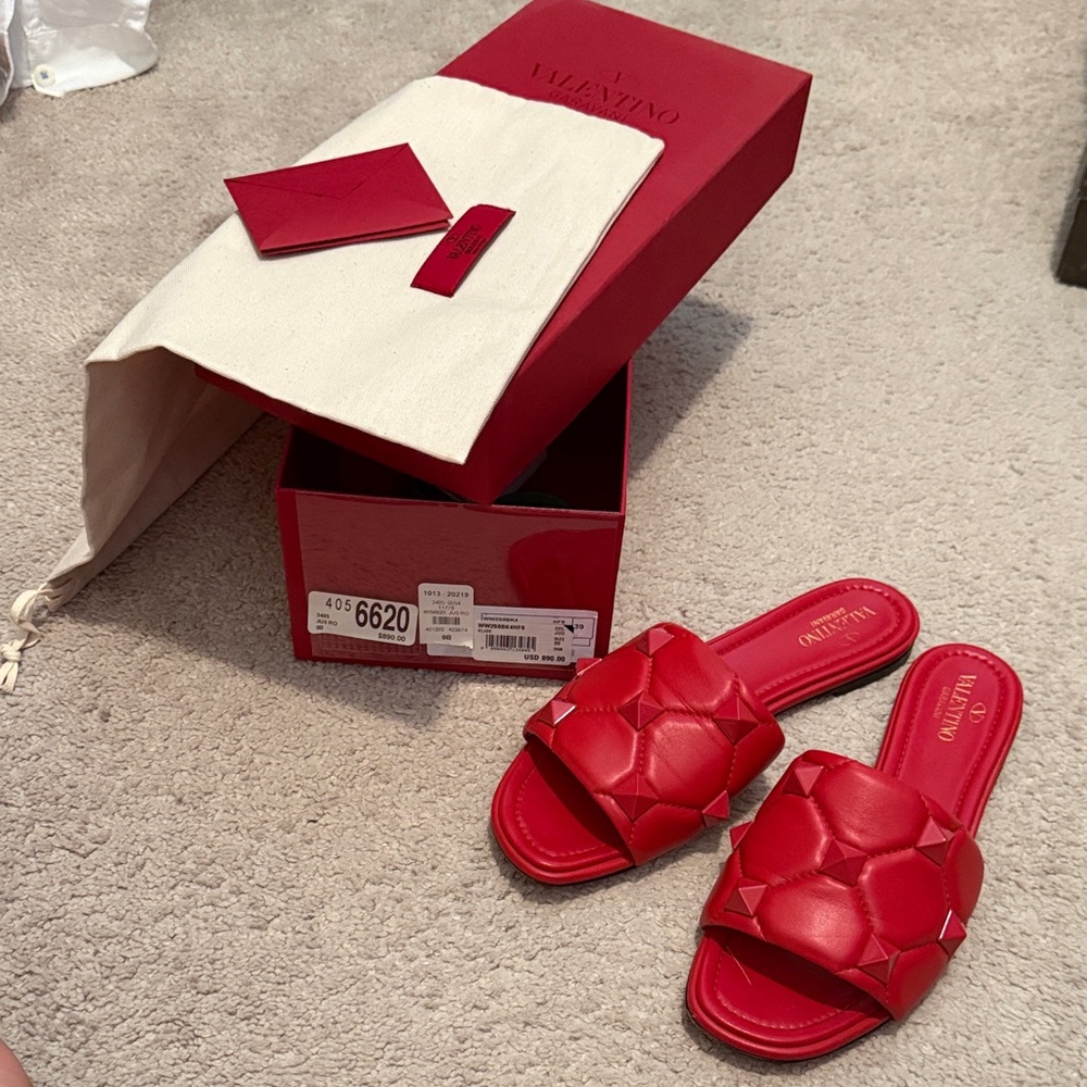 Valentino Women's Bold Red Slide Sandals